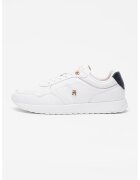 Tommy Hilfiger Pantofi sport de piele cu monograma - Auriu/Alb optic