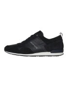 Tommy Hilfiger Pantofi sport de piele ecologica si intoarsa - Alb/Negru