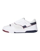 Tommy Hilfiger Pantofi sport de piele ecologica si piele intoarsa - Alb/Bleumarin