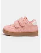 Tommy Hilfiger Pantofi sport de piele intoarsa ecologica cu velcro - Caramel/Roz prafuit