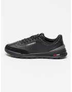 Tommy Hilfiger Pantofi sport de piele si piele ecologica Retro Runner - Negru/Gri inchis