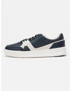 Tommy Hilfiger Pantofi sport din piele cu garnituri contrastante Court Craft - Bleumarin
