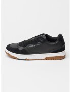 Tommy Hilfiger Pantofi sport din piele cu garnituri din piele intoarsa Better Mix - Negru/Alb optic/Caramel