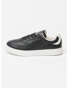 Tommy Hilfiger Pantofi sport din piele cu talpa cupsole Casual - Negru/Alb murdar