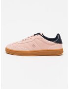 Tommy Hilfiger Pantofi sport din piele intoarsa Heritage - Roz deschis/Bleumarin