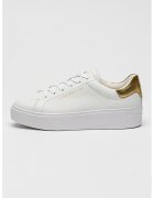 Tommy Hilfiger Pantofi sport flatform de piele cu logo - Alb/Auriu
