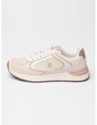 Tommy Hilfiger Pantofi sport flatform din piele intoarsa Fashion Runner Mix - Roz prafuit/Bej deschis