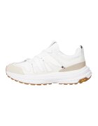 Tommy Hilfiger Pantofi sport low-cut cu insertii din material textil - Alb fildes