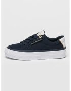 Tommy Hilfiger Pantofi sport low-cut cu talpa flatform - Auriu/Bleumarin