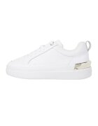 Tommy Hilfiger Pantofi sport low-cut de piele - Alb/Auriu