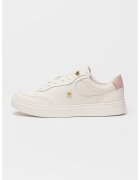 Tommy Hilfiger Pantofi sport low-cut din piele - Alb murdar/Roz prafuit