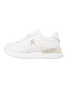 Tommy Hilfiger Pantofi sport low-cut din piele cu detaliu logo - Alb/Auriu