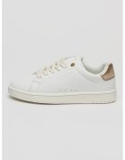 Tommy Hilfiger Pantofi sport low-cut din piele ecologica - Alb/Auriu