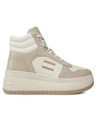 Tommy Hilfiger Pantofi sport pentru Femei - tjw retro basket mc lace up - EN0EN02422-AEV - Bej - Bej