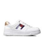 Tommy Hilfiger Pantofi sport pentru Fete - flag low cut lace-up sneaker - T3A9-32982-1355Y265 - Alb - Alb