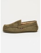 Tommy Hilfiger Papuci de casa din blana sintetica - Kaki inchis
