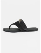 Tommy Hilfiger Papuci flip-flop din piele - Negru
