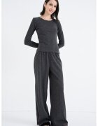 Tommy Hilfiger Pijama din amestec de bumbac cu logo - Gri antracit/Argintiu