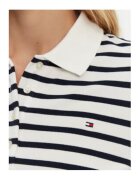 Tommy Hilfiger Polo pentru femei - Alb - Bleumarin - 96% bumbac - 4% elastan - Alb/Bleumarin