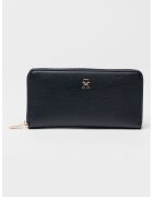 Tommy Hilfiger Portofel de piele ecologica cu inchidere cu fermoar - Negru