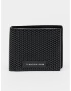 Tommy Hilfiger Portofel pliabil din piele cu aspect texturat - Negru