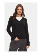 Tommy Hilfiger Pulover Dama - Negru - 100% lana reciclata - Negru