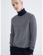 Tommy Hilfiger Pulover din amestec de casmir cu model herringbone - Alb/Bleumarin