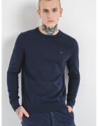 Tommy Hilfiger Pulover din bumbac cu decolteu la baza gatului - Bleumarin