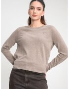 Tommy Hilfiger Pulover lejer cu logo discret - Maro melange
