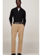 Tommy Hilfiger Pulover pentru barbati - bumbac Pima si casmir - negru - tricotat - guler inalt