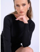 Tommy Hilfiger Pulover tricotat fin de lana - Negru