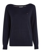 Tommy Hilfiger Pulover tricotat fin din amestec de bumbac organic - Bleumarin