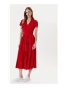 Tommy Hilfiger Rochie casual dama - rosu - 100% poliester reciclat -