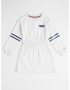 Tommy Hilfiger Rochie cu maneci lungi - talie elastica si imprimeu logo - Gri melange/Bleumarin