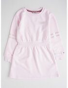 Tommy Hilfiger Rochie cu maneci lungi - talie elastica si imprimeu logo - Roz pal