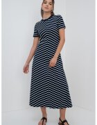 Tommy Hilfiger Rochie cu model si croiala in A - Alb/Bleumarin