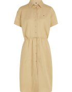Tommy Hilfiger Rochie de in cu maneci scurte - Bej