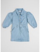 Tommy Hilfiger Rochie mini de denim cu maneci bufante - Albastru prafuit
