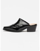 Tommy Hilfiger Saboti de piele cu varf ascutit - Negru