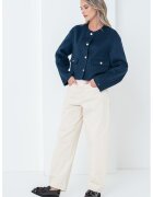 Tommy Hilfiger Sacou crop din amestec de lana - Albastru indigo