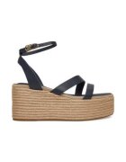 Tommy Hilfiger Sandale cu platforma pentru femei - piele naturala - bleumarin -