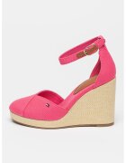 Tommy Hilfiger Sandale cu talpa wedge si detaliu cu logo Sall - Roz/Crem