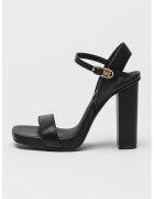 Tommy Hilfiger Sandale din piele cu toc inalt - Negru