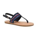 Tommy Hilfiger Sandale din piele si textil - Bleumarin