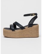 Tommy Hilfiger Sandale flatform din piele - Bleumarin
