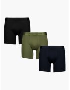 Tommy Hilfiger Set de boxeri din amestec de modal - 3 perechi - Negru/Verde feriga/Bleumarin