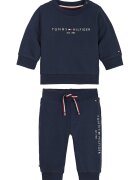 Tommy Hilfiger Set de pantaloni si bluza de trening din bumbac organic cu imprimeu logo - 2 piese - Bleumarin