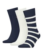 Tommy Hilfiger Set de sosete din amestec de bumbac - 3 perechi - Alb murdar/Bleumarin