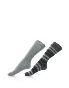 Tommy Hilfiger Set de sosete lungi - 2 perechi - Gri melange