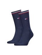 Tommy Hilfiger Set de sosete lungi cu logo - 2 perechi - Albastru